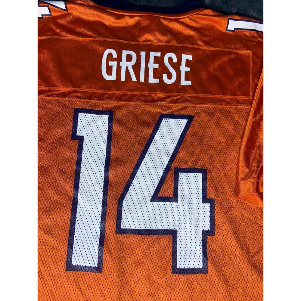 Brian GRIESE #14 Denver Broncos NFL ON FIELD REEBOK Jersey Large Orange - Picture 9 of 9